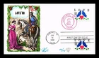 US COVER LOVE BIRDS FIRST DAY ISSUE DUAL HAND CANCEL PUGH HAND PAINTED