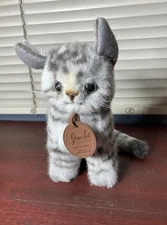 Graceful Sitting Gray Cat Stuffed Plush San Ei Boeki Made in Japan