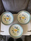 Vintage Stangl Country Garden Ceramic Bowls Yellow Blue Flowers 7.5”.