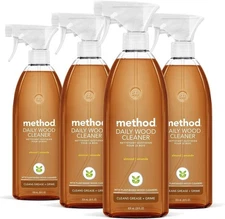 Method Daily Hardwood Cleaner, Almond, Cleans Shelves, 28 Fl Oz (Pack of 4) 