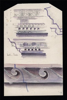 Claude Pemberton Leach Aquarell Malerei Architekturstudien Syrakus Italien
