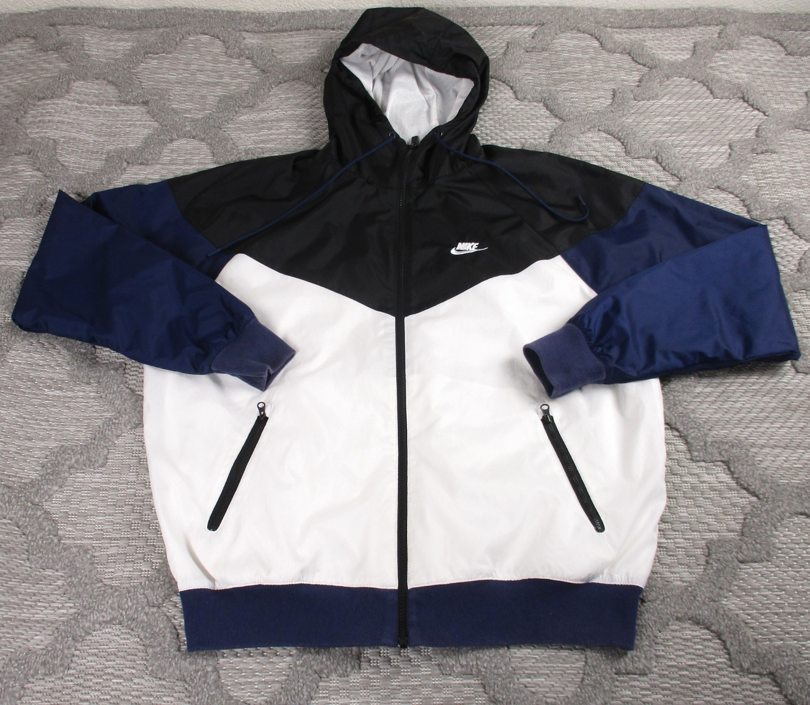 SACAI X NIKE Nike Giacca Uomo Media Bianco Blu Nero Abbigliamento Sportivo Windrunner Felpa con Cappuccio AR2191 102