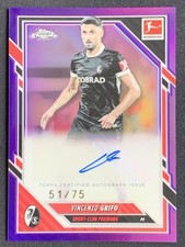 Vincenzo Grifo 2025-26 Topps Chrome Bundesliga Purple Refractor Auto /75 #BA-VG
