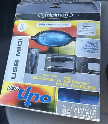 M-Audio MIDISPORT Uno 1 In / 1 Out USB MIDI Interface 16 MIDI Channels NEW NIB