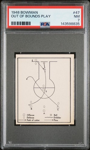 Out of Bounds Play #47 1948 Bowman card