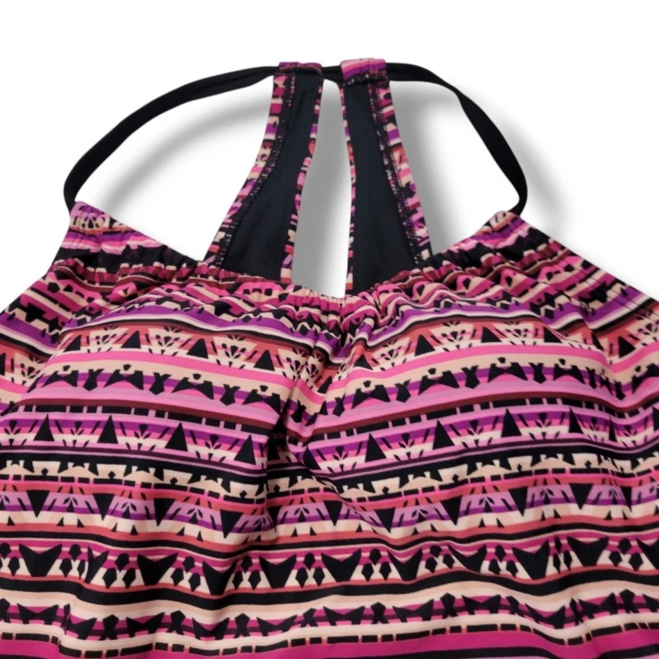 Camiseta sin mangas Kona Sol talla pequeña Tankini traje de baño natación sujetador incorporado Foto 3 de 4