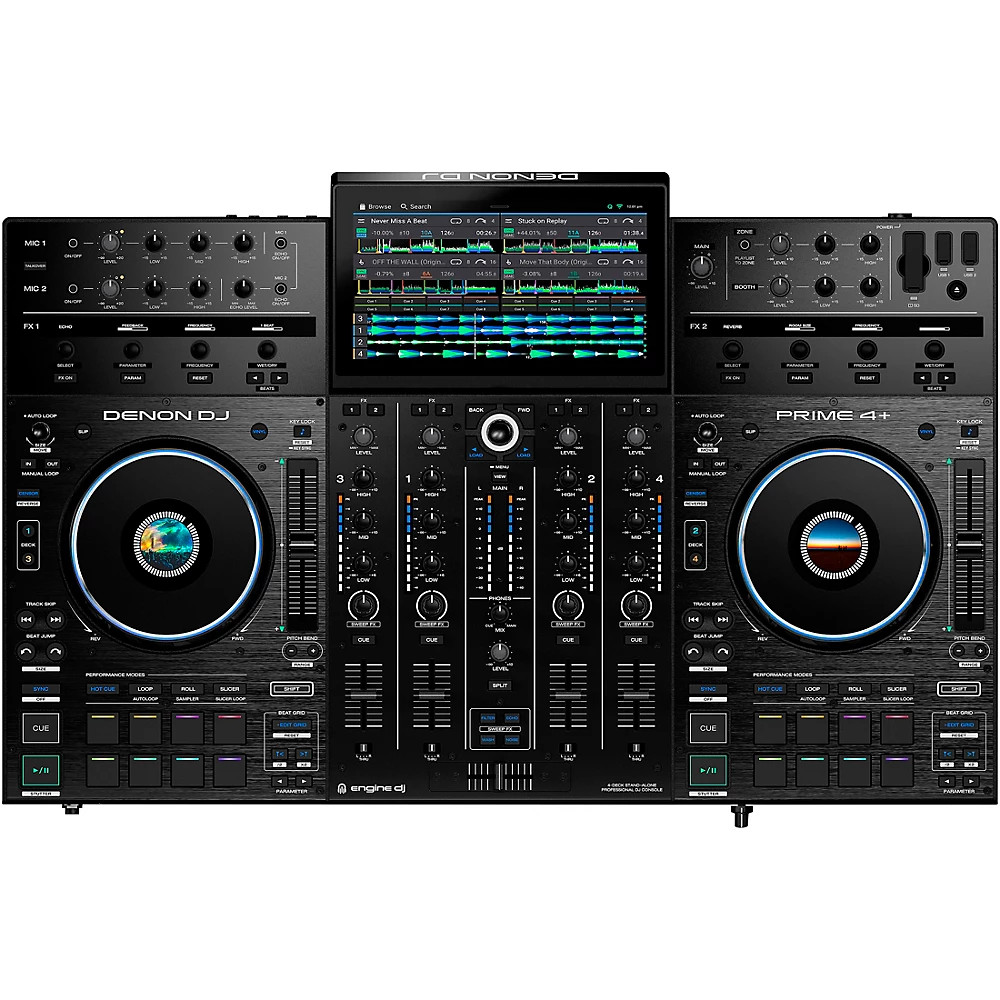 Автономный потоковый 4-канальный DJ-контроллер Denon DJ PRIME 4 Черный 352590₽