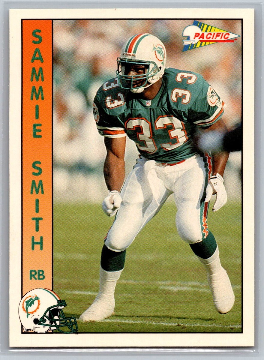 advertising。アメトイ。 1992 Pacific Football #170 Sammie Smith Miami Dolphins | eBay