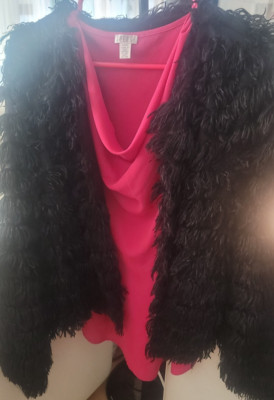 Black Super Soft and Furry Jacket size M
