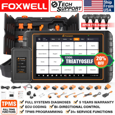 Foxwell GT75TS Bidirectional Car Scanner Diagnostic TPMS Pro-gramming Coding
