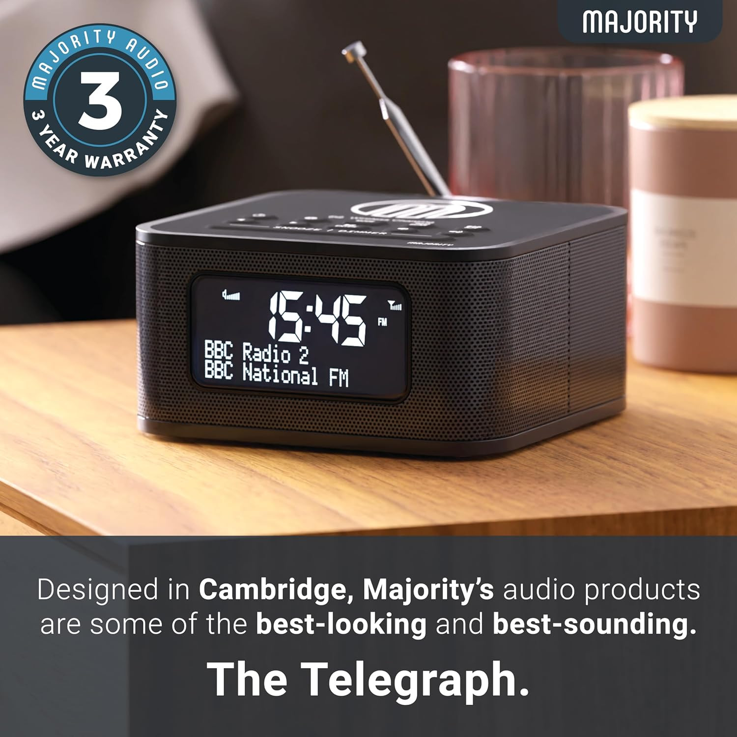 Thumbnail - Majority Knapton | Nachttischradio Mit Bluetooth | 15w Kabelloses