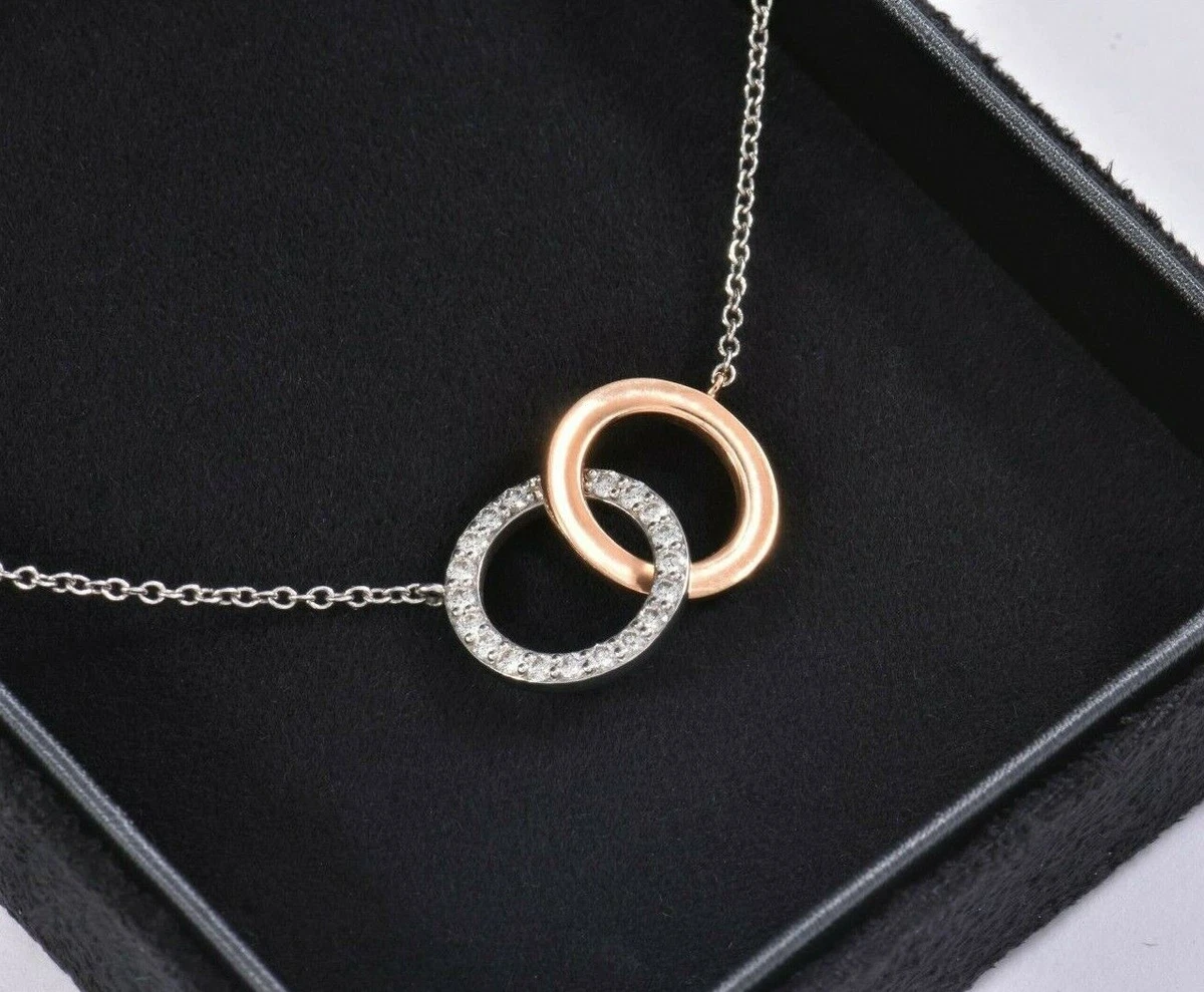 Interlocking Circle Necklace with Diamonds – Murphy Jewelers