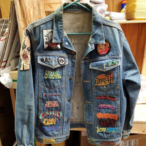 De Colección Chaqueta De Jean Azul Med 