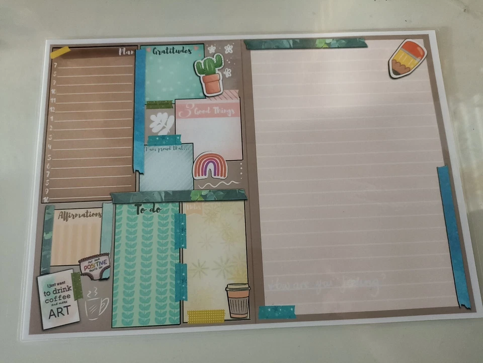 Handmade, A4, Positivity Noticeboard, Chart, reusable, Laminated, wipe clean,  - Image 2 of 4