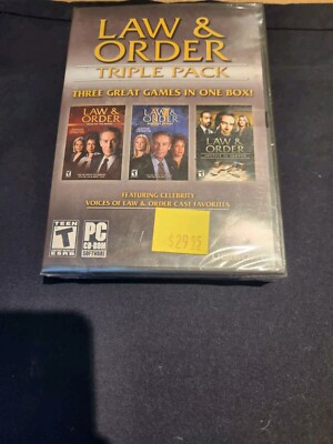 LAW & Order Triple Pack CD-ROM  2006 PC Game Ubisoft Sealed Never Opened