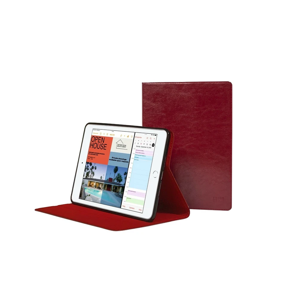 iPad Mini 5 Genuine Cowhide Leather Folio Stand Case Cover w/ Sleep-Wake - Image 2 of 4