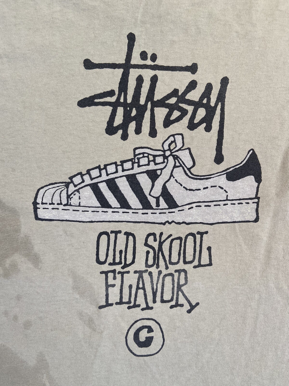 VINTAGE 80’s STUSSY OLD SCHOOL FLAVOR T-SHIRT TEE MADE IN USA