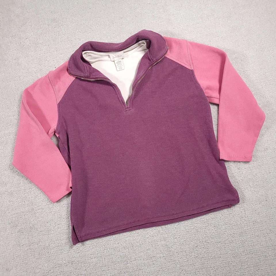 Studio Works Sweater Women's Mediun Pink Purple Colorblock Long Sleeve Heavy - Image 2 of 4