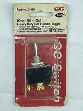 GC Electronics 35-150 (ON) OFF (ON) Switch Heavy Duty Bat Handle Toggle 20A 125V