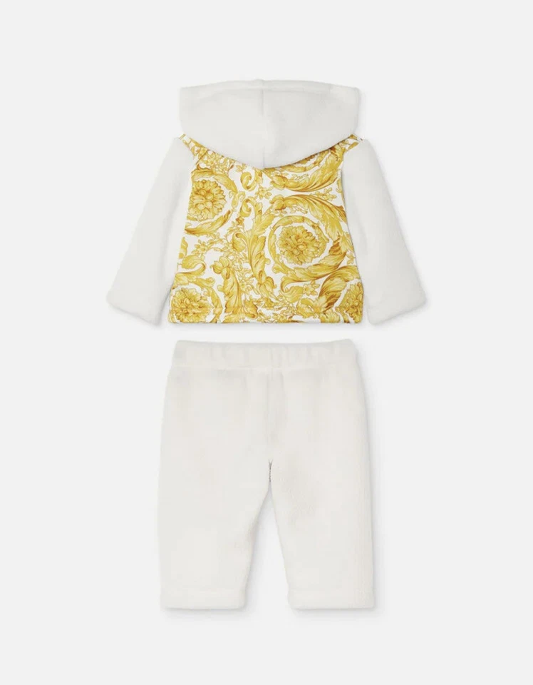 Versace BAROCCO BEBÉ POLAR SUDADERA CON CAPUCHA CONJUNTO Foto 3 de 3
