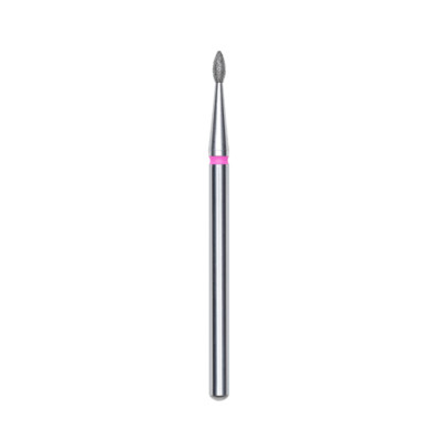 Staleks diamond nail drill bit, pointed drop red, head 1.6 mm / 4 mm -FA40R016/4