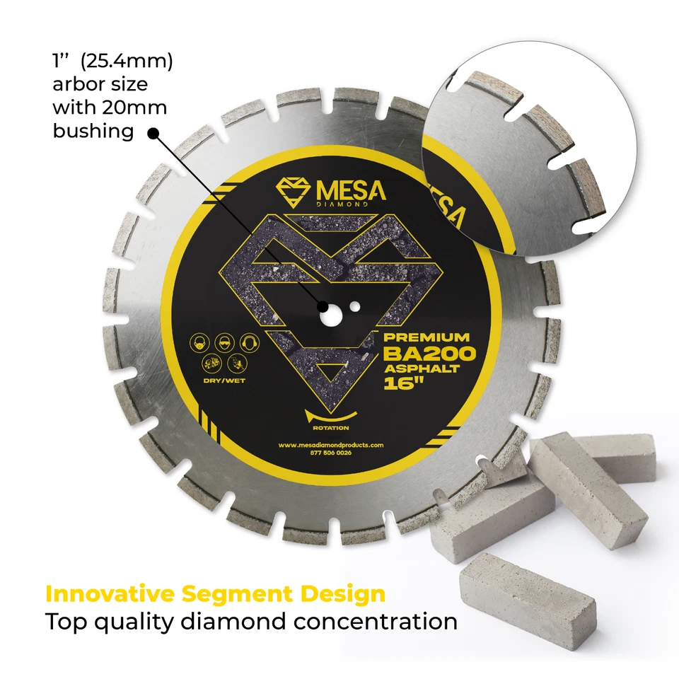 Lama diamantata 16 in 400 mm per asfalto/calcestruzzo verde/blocco MESA DIAMOND® - Immagine 4 di 4