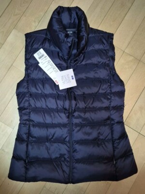 NEU UNIQLO Damen Ultra Light Daunenweste XXS (XS) 34 Navy Blau Marine Weste Vest
