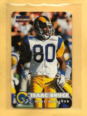 ISAAC BRUCE - 1996 Pro Line Intense ''$3 Phone Card'' - #41/50 (Ser. #3248/9455)