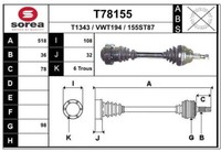 Antriebswelle FüR Seat Leon (1M1)/ Toledo II (1M2)/ 1.8 1.9 2.3 2.8/ Vorne Links