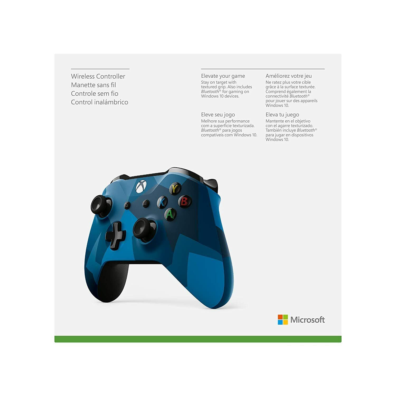 Microsoft Xbox One Midnight Forces II Special Edition Wireless Controller -  Blue for sale online