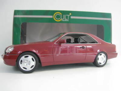 Mercedes-Benz 600 SEC 1992 weinrot CULT im Maßstab 1:18 OVP NEU