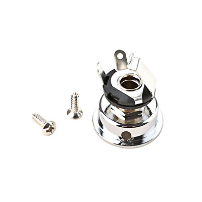 Socket Jack Plate Electrosocket Electric Guitar Chrome   For Telecaster TL B