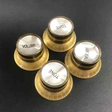 Les Paul Top Hat GOLD Volume / Tone Size Plastic Knobs FIT USA pots 1/4"