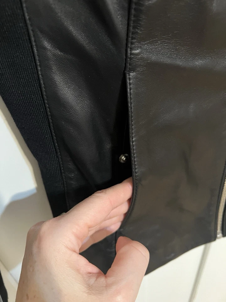 Chaqueta Sianne Soia & Kyo 100 % cuero de cordero genuino N110-17 S/P negra Foto 4 de 4