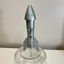 Vintage Rocket Bank Berzac Creation 1957 Astro Mfg Detroit Cast Metal