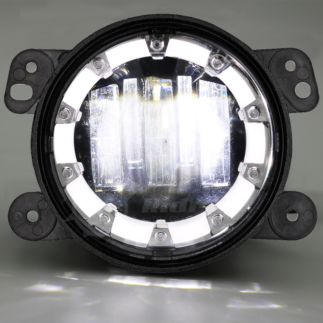 For Jeep Wrangler JK 7" Halo LED Headlights Fog Turn Lamps Tail Lights Combo Kit