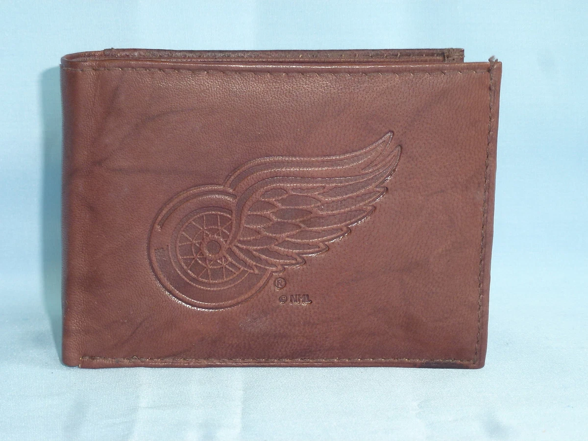 DETROIT RED WINGS Leather BiFold Wallet NEW dkb4 mz ins sb eBay