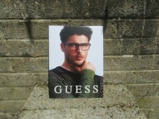Genuine Guess designer eyewear shop display advertising Free standing card sign