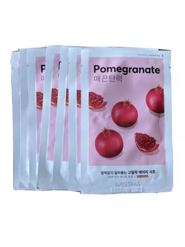 Missha Pomegranate Face Mask, Pack Of 7 Sheets, US Seller