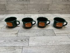 Enamelware GSI Cup 4oz. Set of 4 Outdoor Green Camping Gear Cups