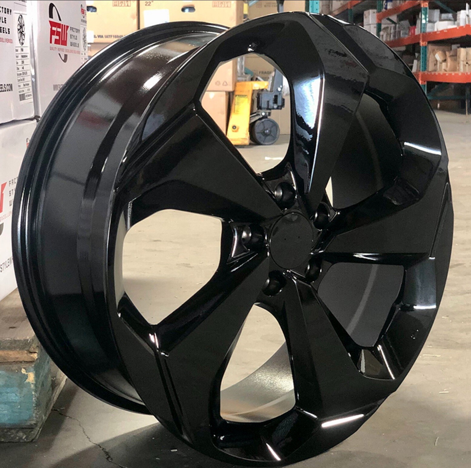 20x8 20 Inch 5x114.3 48 Offset Gloss Black Rims Set 4 Fits Honda Accord ...