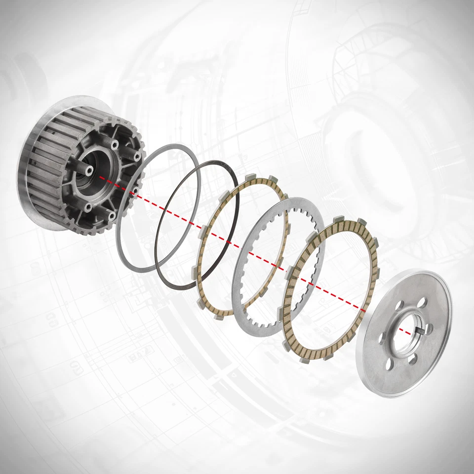 Disco de placa de cesta de embreagem compatível com Harley Touring Road Street Glide 2004-2010 05 - Imagem 3 de 4