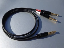 4FT Mogami W2528 Insert, Send-Return, Y Cable Neutrik Rean TRS/TS Gold Plugs