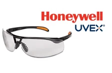 Uvex S4200HS Honeywell Metallic Black Clear Lens Safety Glasses Anti-Fog 