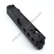 HGW Complete Upper for Glock 19 Black Elite RMR Slide, Black Ported Flush Barrel