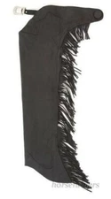 Western Equitation Show Chaps - Youth - Black - Luxury Synthetic Suede - S,M,L