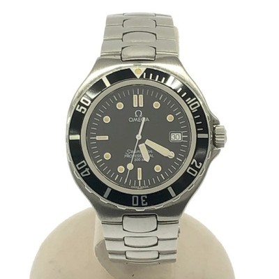 Omega Seamaster Date Black Dial Quartz Watch