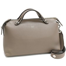 FENDI By The Way Medium 8BL124 Hand Shoulder Bag Beige Leather Purse T10G