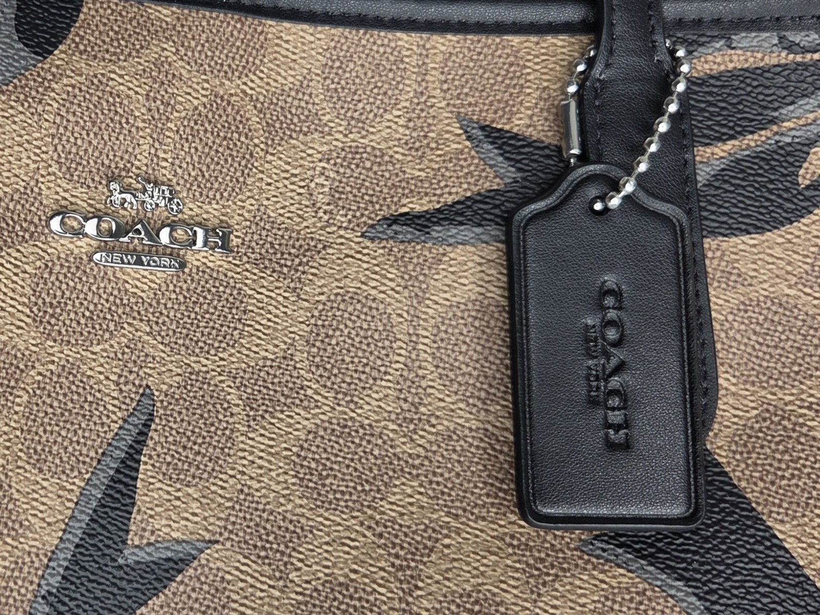 Coach City Tote Bag In Signature Canvas With Bow Print CY652 NWOT thumbnail 3