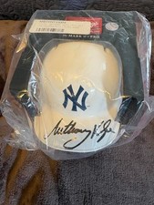 Anthony Volpe Autographed/Signed New York Yankees Mini Batting Helmet White Rare